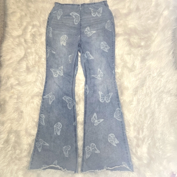 Butterfly print cotton jeans - XL - Picture 2 of 8